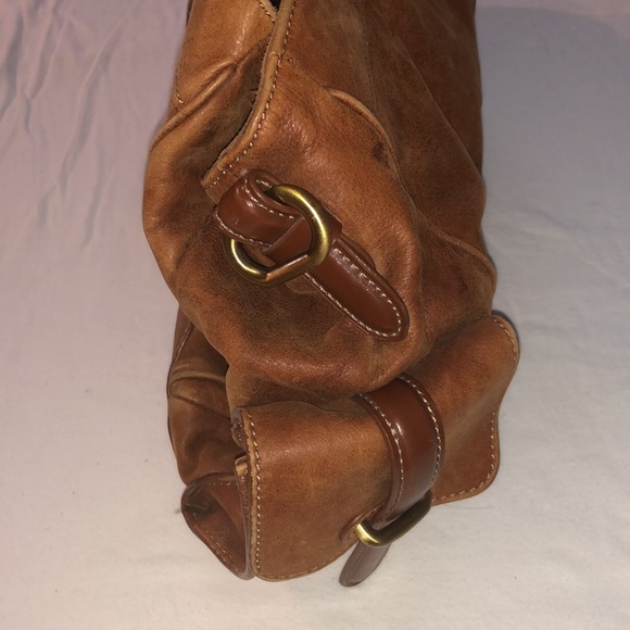 Francesco Biasia Leather clasp cognac purse - Picture 4 of 12